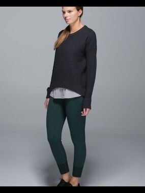 lululemon athletica Dark Gray Crewneck Knit Sweater